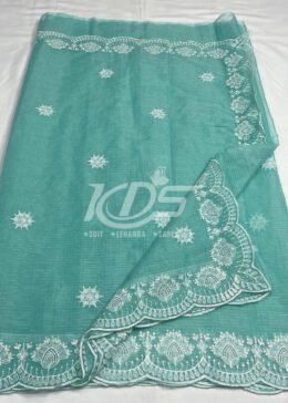 FIROZI Kota Doria Embroidery Work Saree