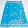 LIGHT FIROZI KOTA DORIA EMBROIDERY SAREE