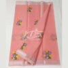 peach floral embroidery work kota doria saree